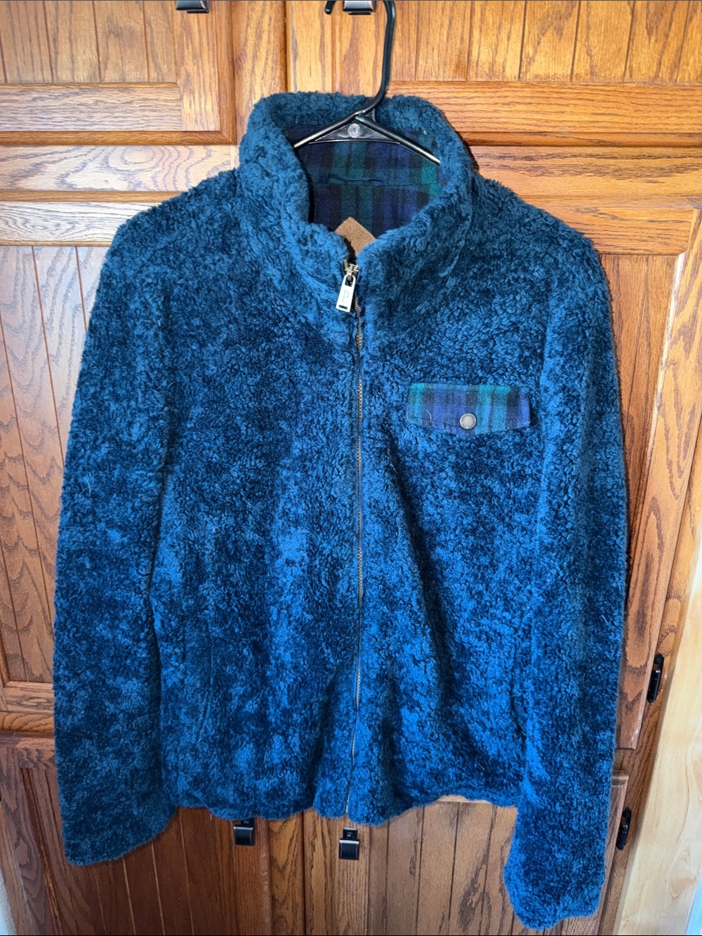Pendleton Plush Teddy Jacket in Deep navy Blue